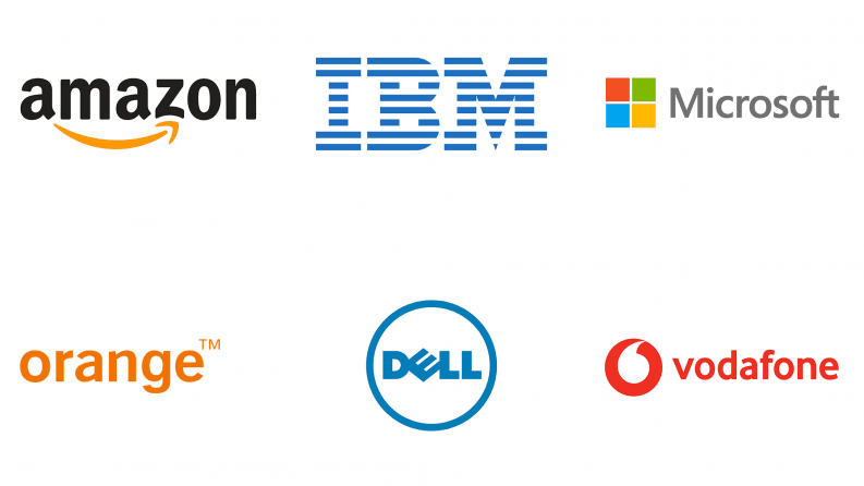 Logos-amazon-ibm-dell-vodafone-microsoft-orange