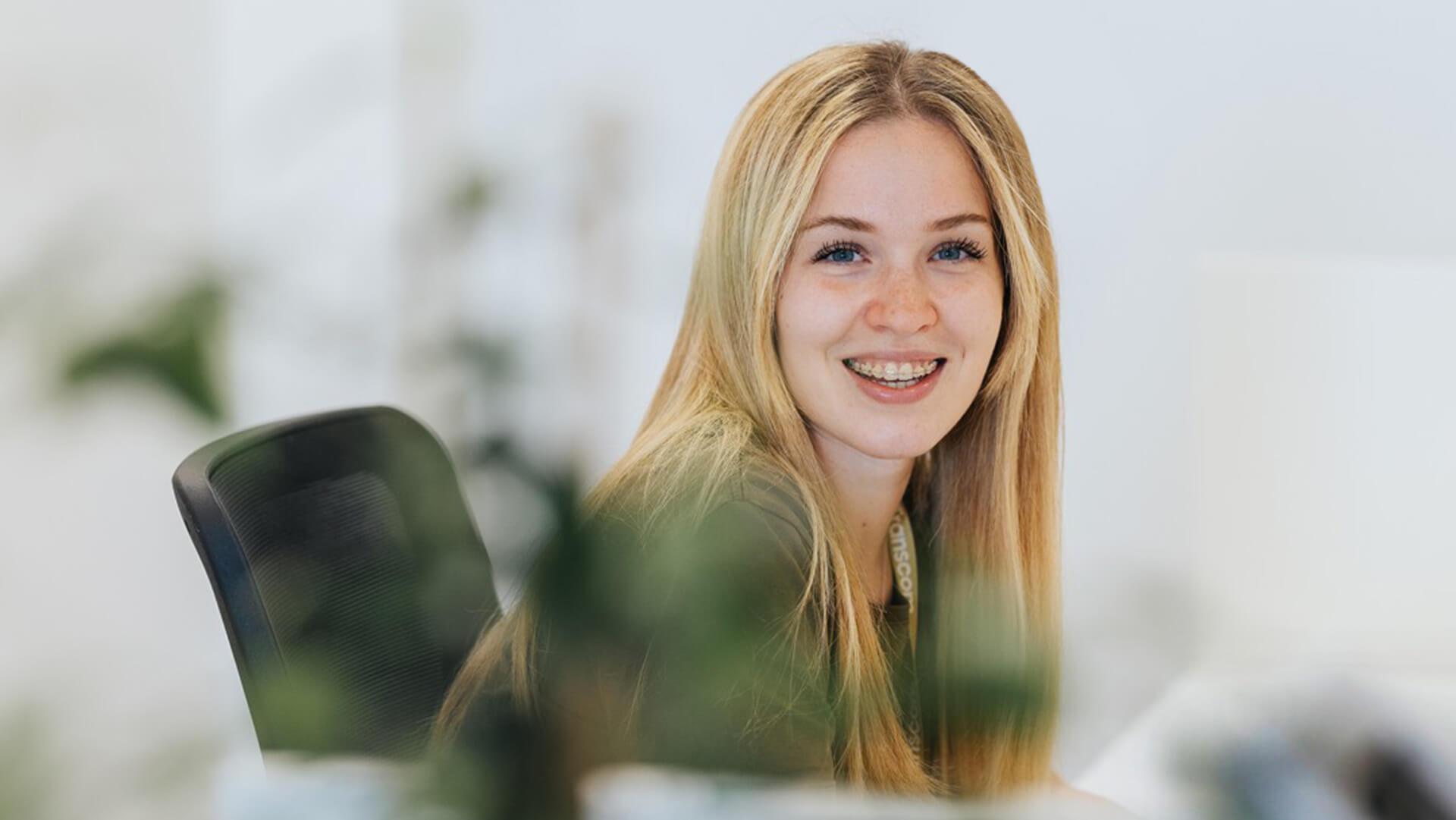 woman agent smiling