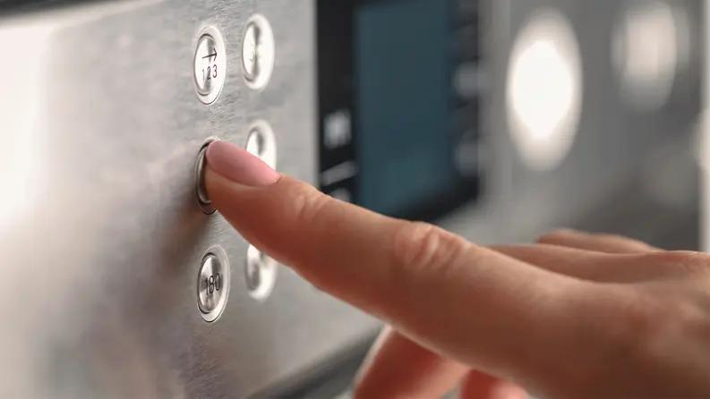 Finger pressing button